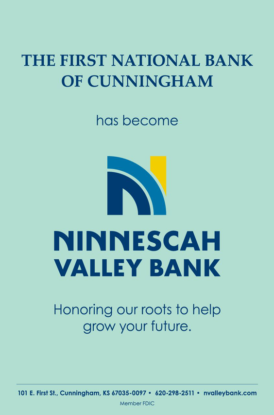 the first national bank of Cunningham is now Ninnescah valley bank